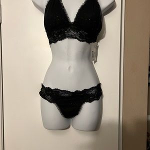 Beach, bunny, bikini, black lace, lady, lace swimwear size extra large